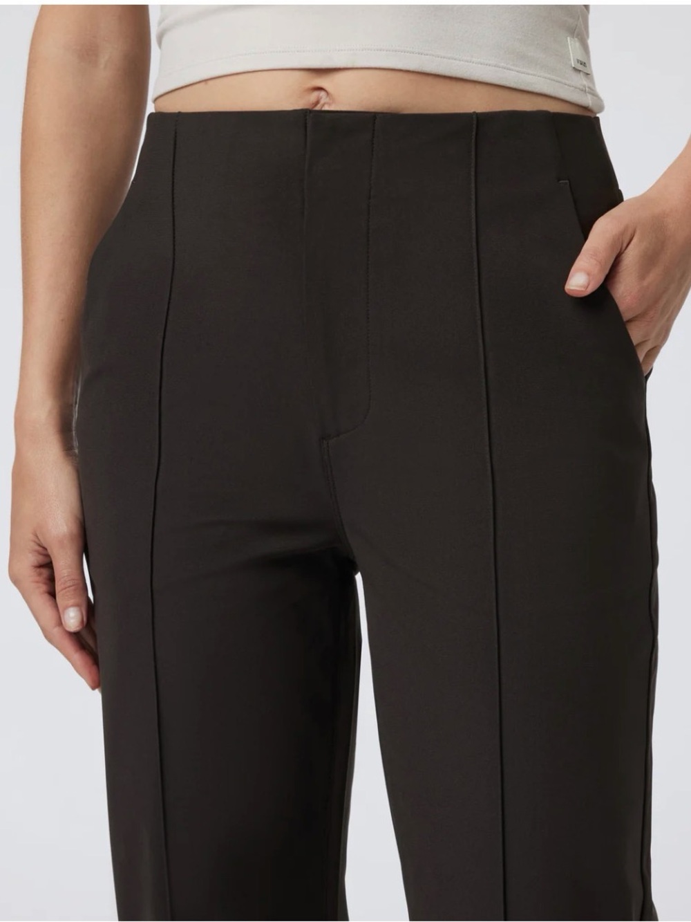 Women's Chocolate Brown Meta Crop Vuori Pants